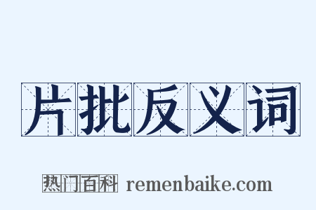 片批反义词是什么意思的图片